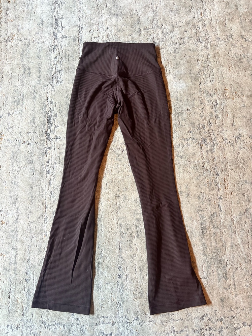 lululemon athletica Brown Ribbed Mini Flare Leggings